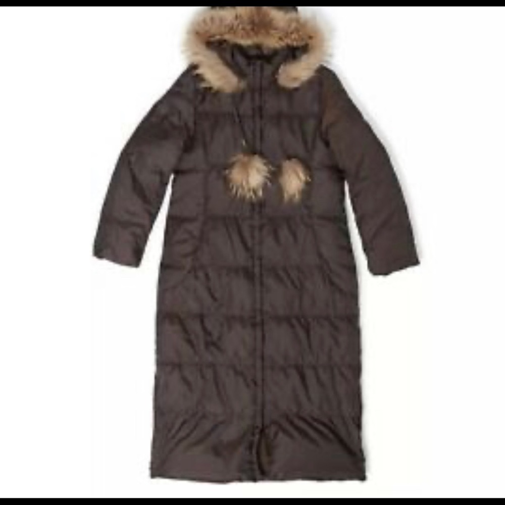 Via Spiga Long Puffer with Fur